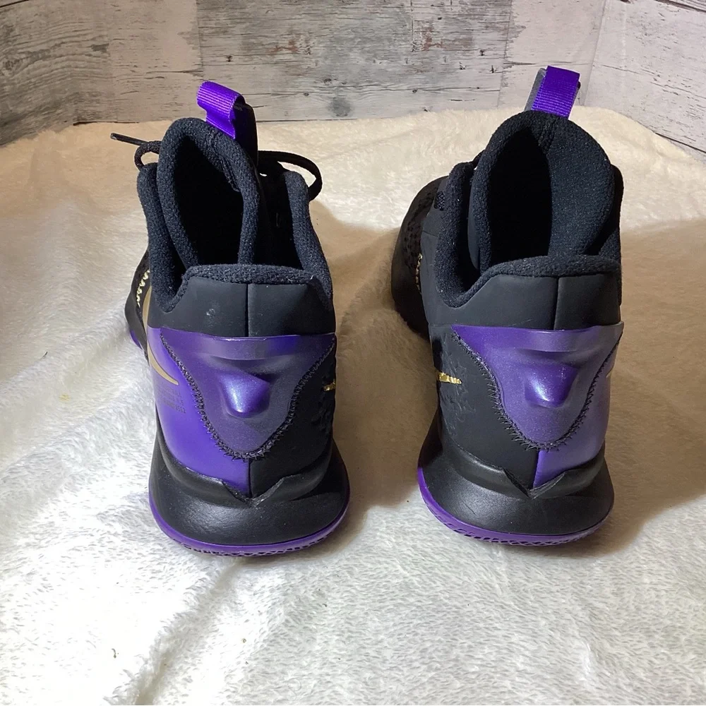 Nike Black and Purple Lebron Witness Basketball Shoes Size 11.5 - Picture 3 of 10